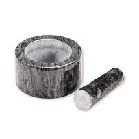 Mörser und Stößel, Ø 13 cm, grau polierter Marmor KESPER 71504