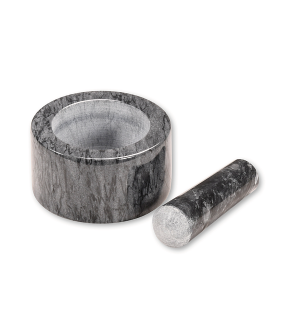 Mörser und Stößel, Ø 13 cm, grau polierter Marmor KESPER 71504