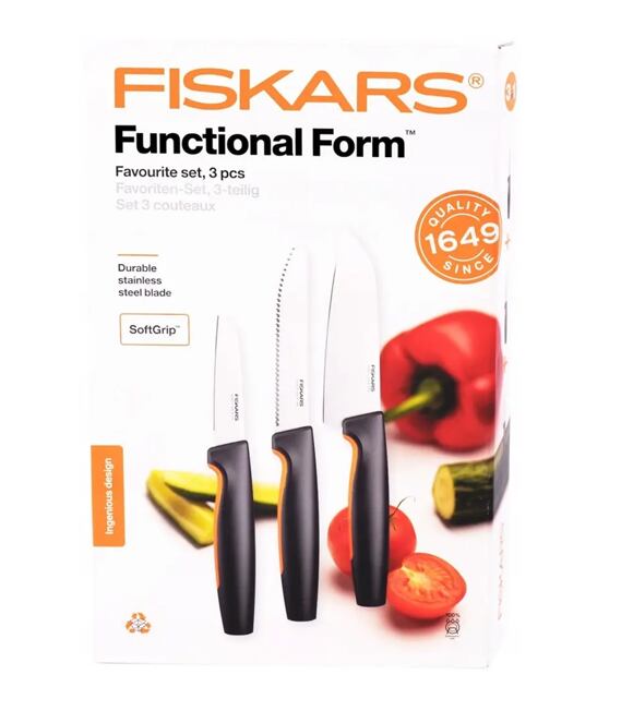 Functional Form Favorit Küchenmesser-Set 3-teilig FISKARS 1057556