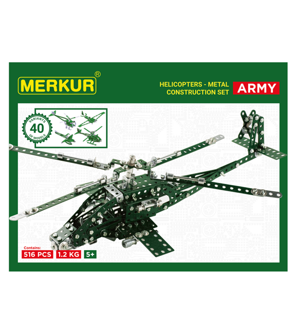 Hubschrauber-Set, 515 Teile, 40 Modelle Merkur 10996025