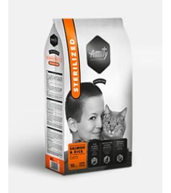 Premium cat STERILISED Katzenfutter 10kg - Lachs AMITY 2101122