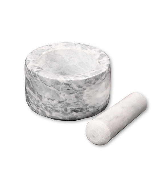 Mörser und Stößel, Ø 13 cm, weiß polierter Marmor KESPER 71505
