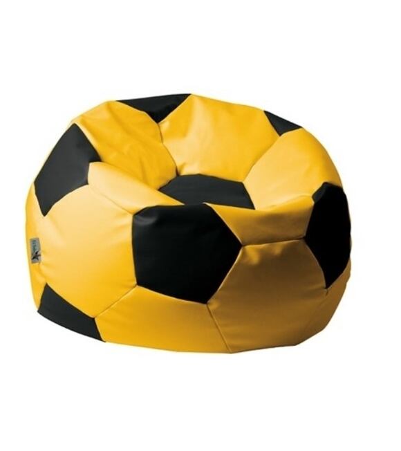 Sitzsack Fußball XL 90 cm gelb-schwarz