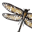 Libelle Metall braun/beige groß 45 x 33 cm Prodex A00570