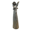 Engel aus Keramik in Holz-Design 40 cm Prodex 2405