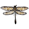 Libelle Metall braun/beige groß 45 x 33 cm Prodex A00570