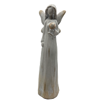 Engel aus Keramik in Holz-Design 30 cm Prodex 2402