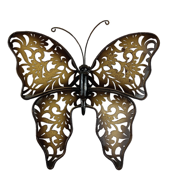 Schmetterling Metall braun beige klein 26 x 24 cm Prodex A00569