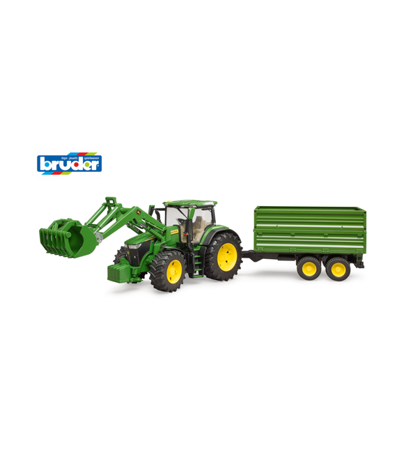 Landwirt - John Deere Traktor mit Frontlader und Kippanhänger 1072BRUD03155