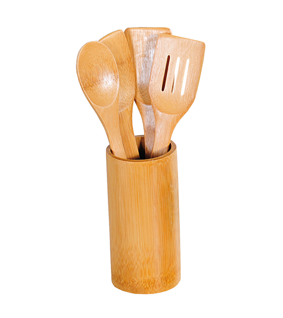Bambus-Küchenutensilien-Set, Ø 8,5 cm, 5 Stück, KESPER 81102