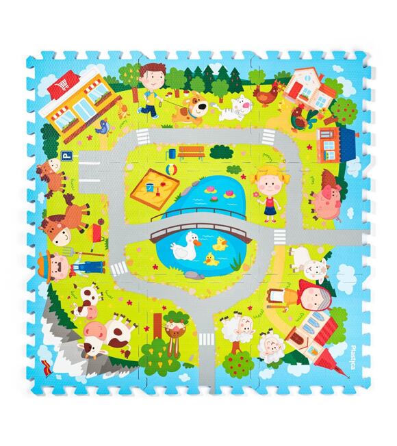Schaumstoff-Puzzle Dörfer, 9 Stück Plastica 105591651