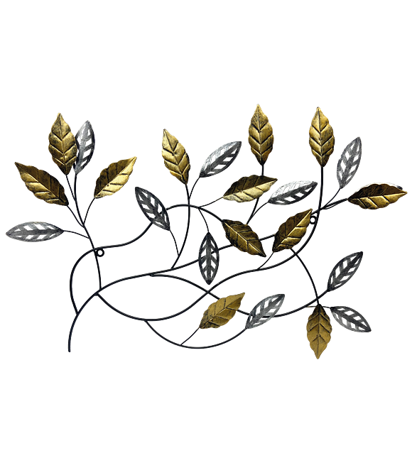 Blätter Metall hängende Dekoration 85 x 60 cm Prodex