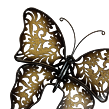 Schmetterling Metall braun beige groß 37 x 34 cm Prodex A00568