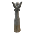 Engel aus Keramik in Holz-Design 40 cm Prodex 2405